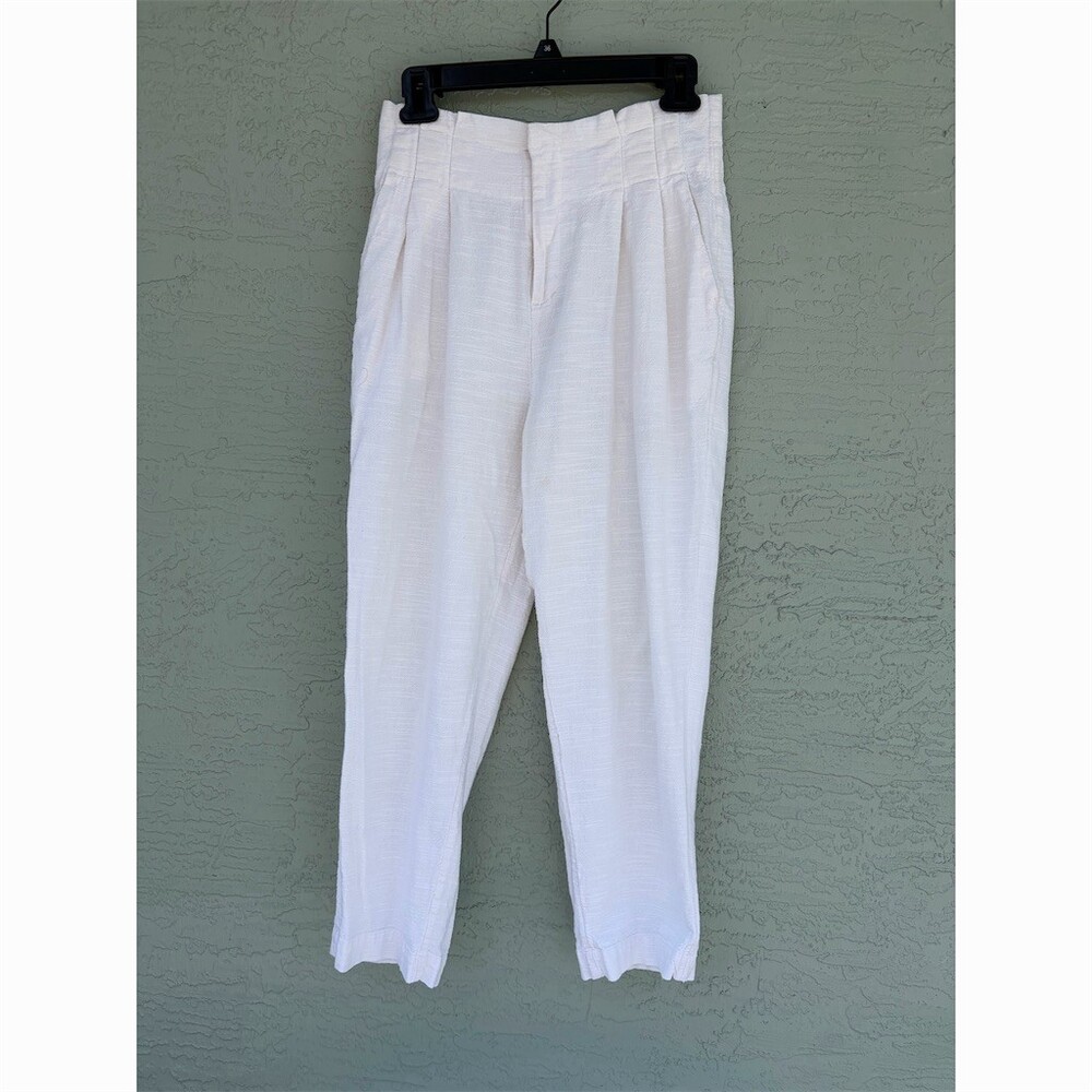 L*Space Pants High Waist Pleated Tapered Ankle L Space Havana Pant Cream